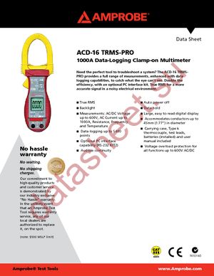 ACD-16 TRMS-PRO datasheet  